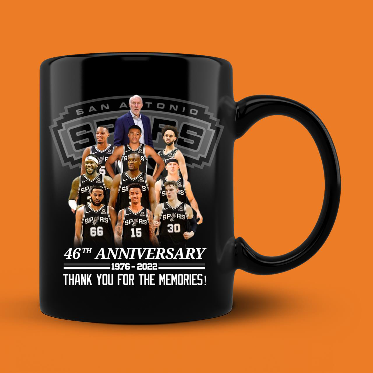 San Antonio Spurs 46th Anniversary 1976 2022 Thank You For The Memories Mug