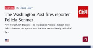 The Washington Post on Thursday reports Reporter Felicia Sonmez Was Fired