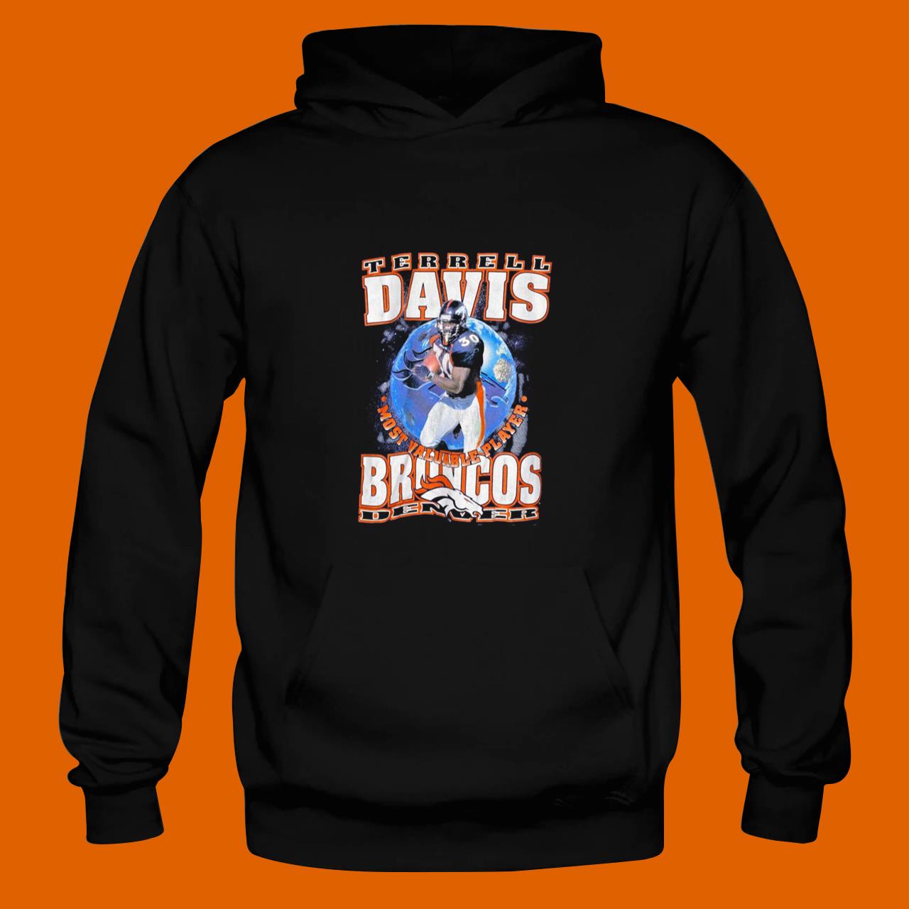 Denver Broncos T Shirt Terrell Davis NFL 90s Unisex Cotton Tee