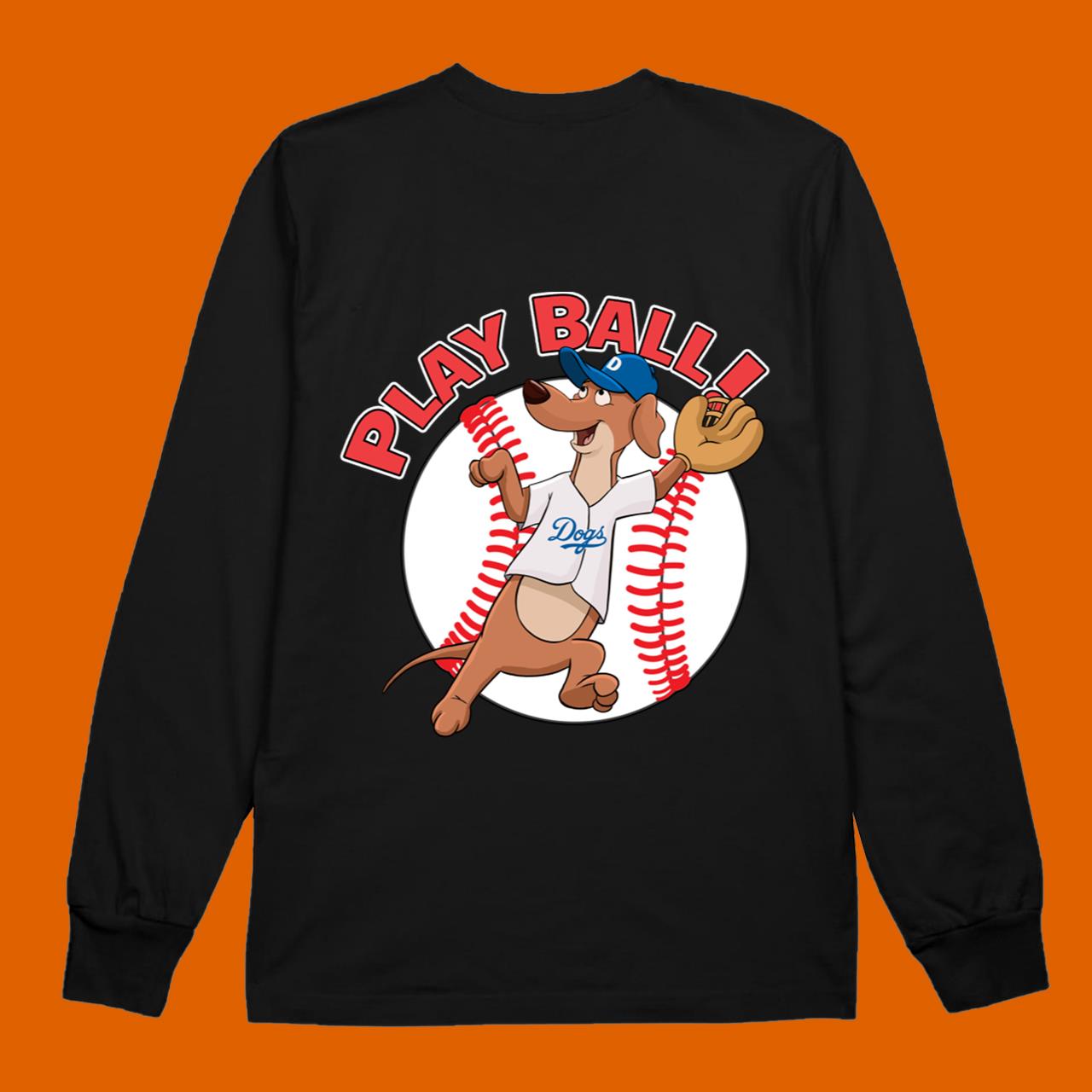 Dodgers Baseball Mascot Dodger Dog T-Shirt