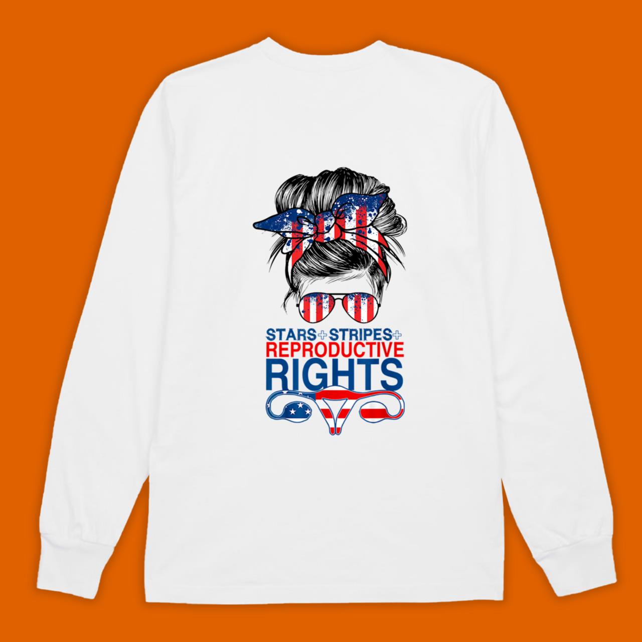 Stars Stripes Reproductive Rights American Flag 4th Of July T-Shirt
