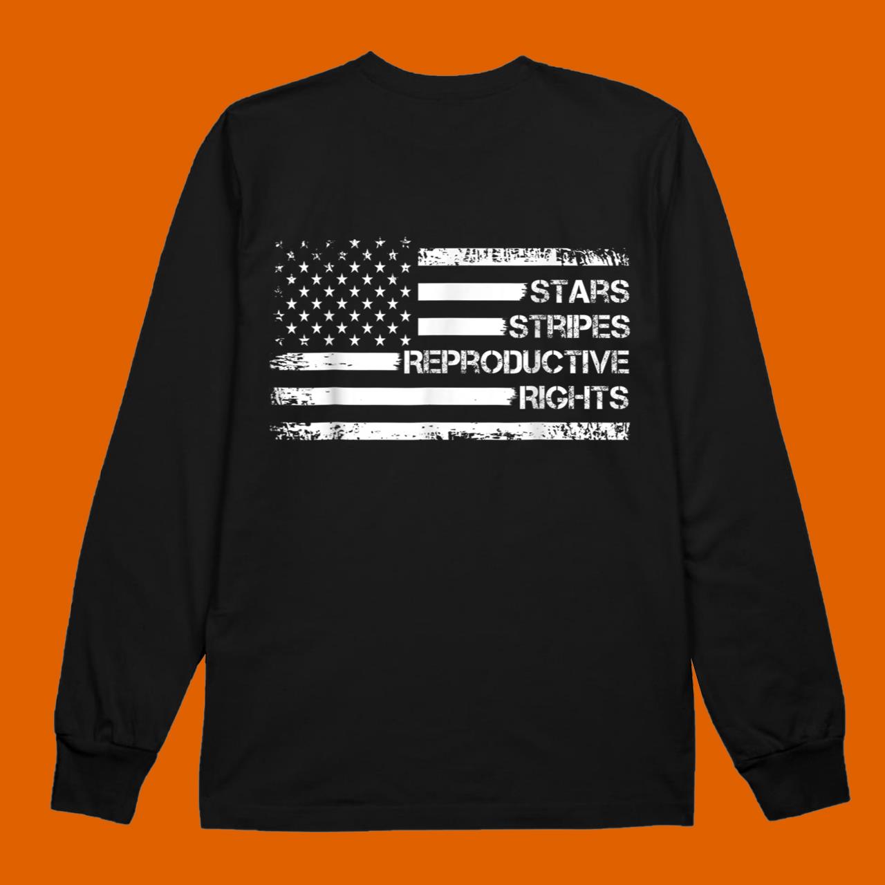 Stars Stripes Reproductive Rights US Flag 4th July Vintage T-Shirt