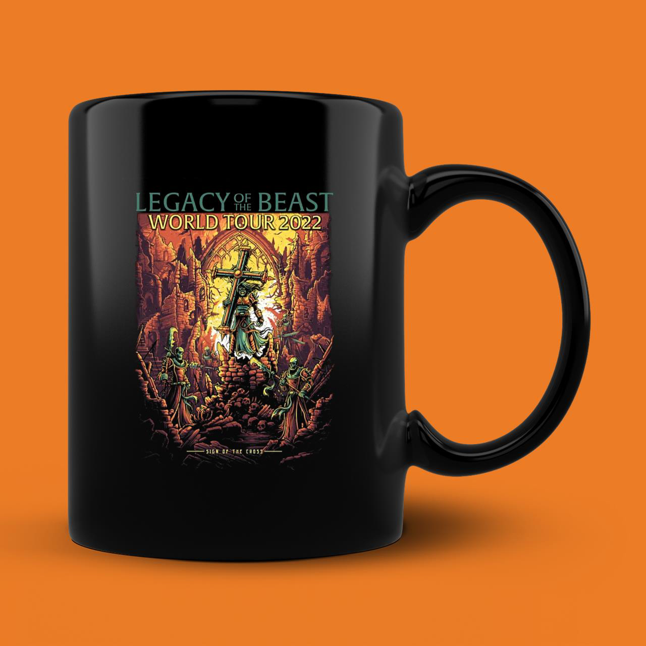 Iron Maiden Legacy Of The Beast Tour 2022 Sign Of The Cross Mug