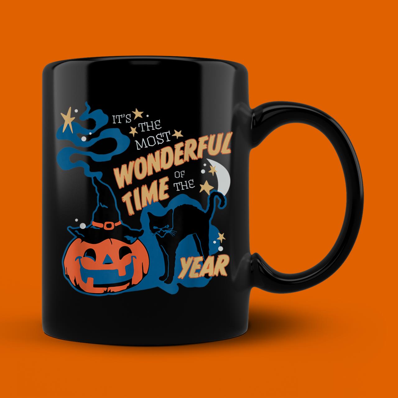 It’s the Most Wonderful Time Of The Year Black Cat Halloween T-Shirt