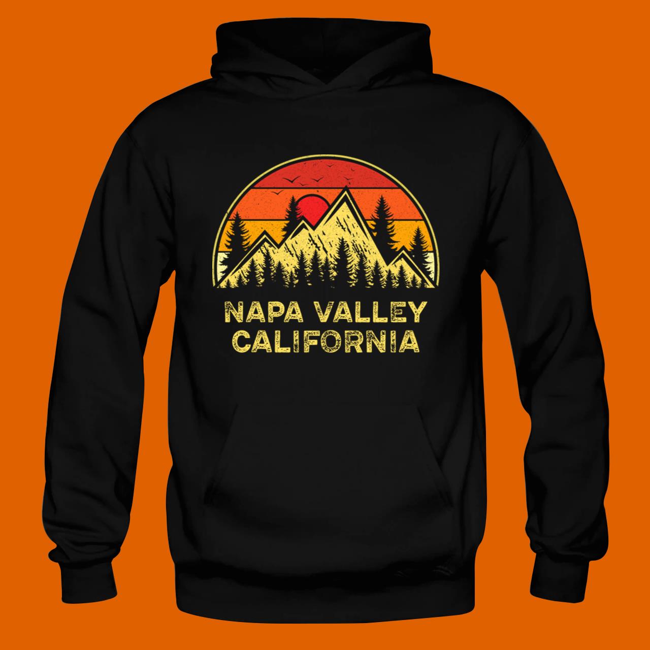 Vintage Napa Valley California CA Mountains Hiking Souvenir T-Shirt