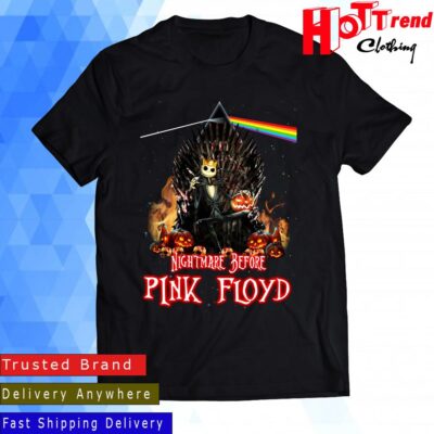 Jack Skellington Iron Throne Nightmare Before Pink Floyd Halloween T-Shirt